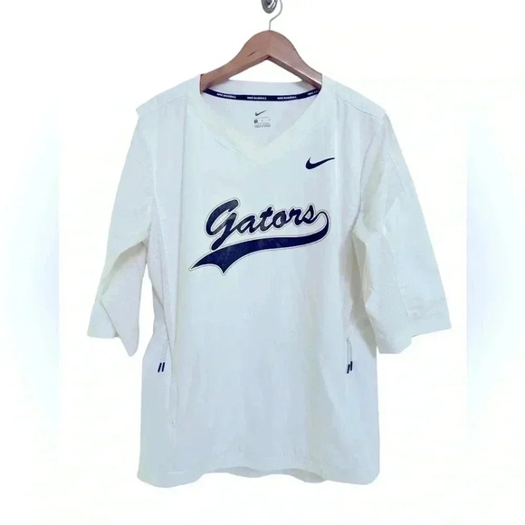 Nike Florida Gators Baseball Pullover Mens Medium White - Picture 1 of 8